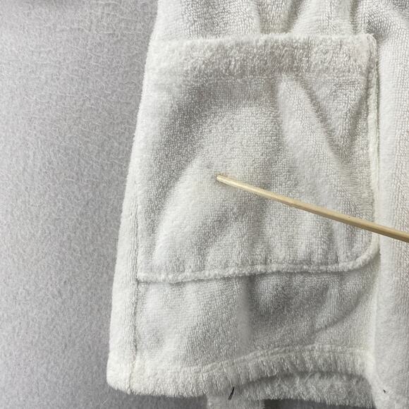 KATE SPADE NEW YORK Robe Womens XS Please Do Not Disturb Terry Belted White - Picture 14 of 15